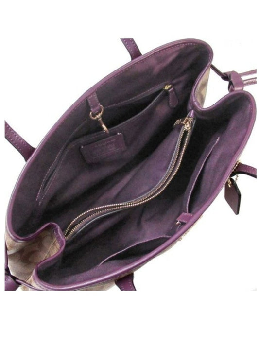 Coach F57842 Drawstring Signature Khaki Blackberry