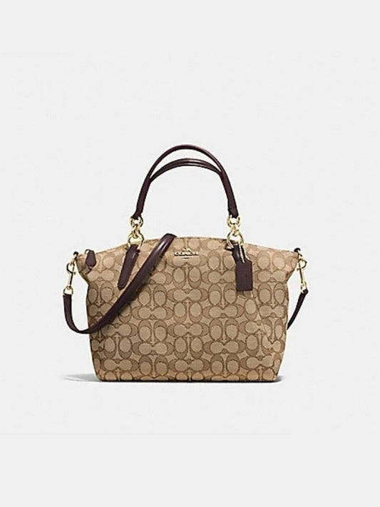 Coach f27582 canvas Small Kelsey Khaki Brown