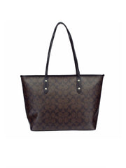 Coach F58292 Signature City Zip Tote Dark Brown