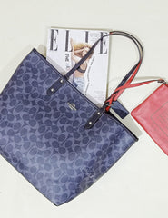 Coach F58293 Reversible City Tote Denim Midnight