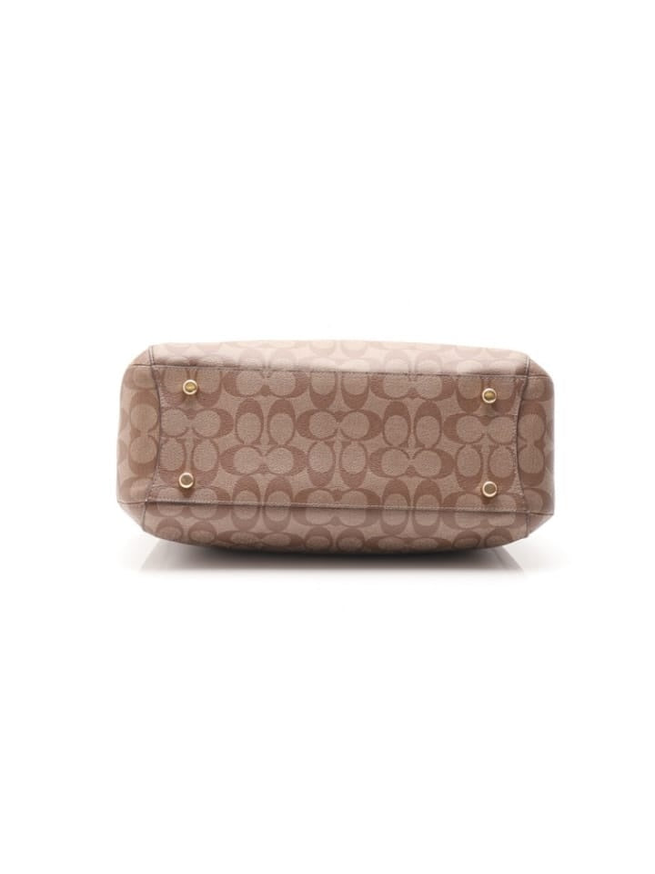 Coach F58310 Small Margot Carryall Signature Khaki Saddle