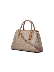 Coach F58310 Small Margot Carryall Signature Khaki Saddle