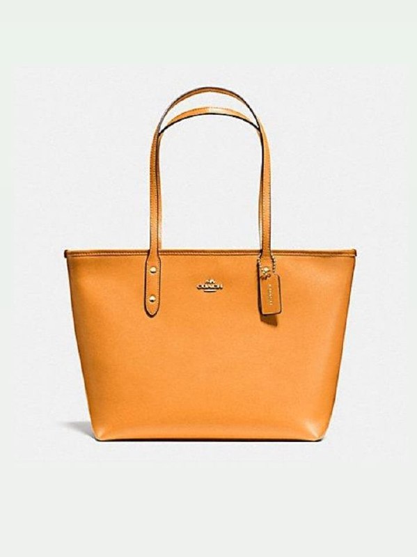 Coach F58846 City Tote Crossgrain Leather Canary