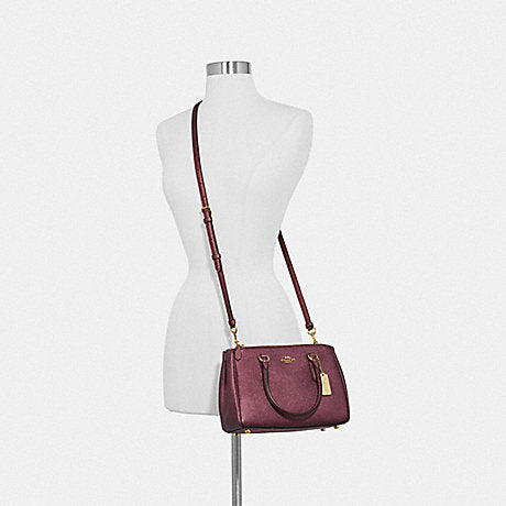 Coach F67247 Mini Surrey Metallic Wine