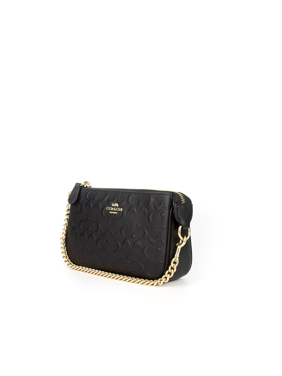 Coach F67567 Large Wrislet 19 In Signature Leather Black