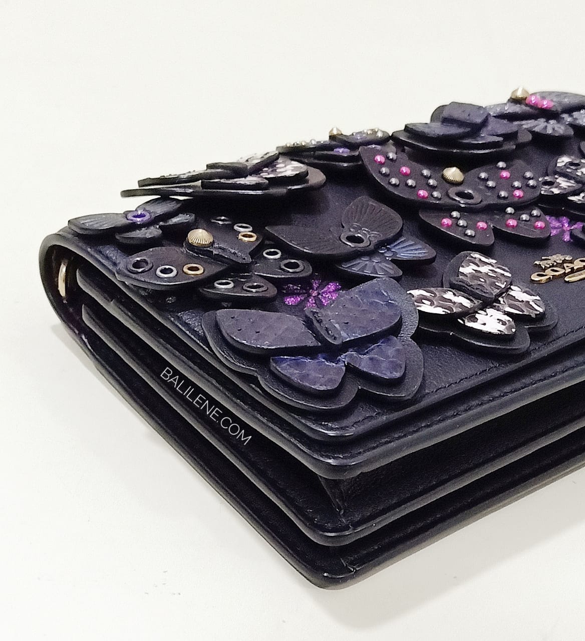 Coach F70085 Callie Foldover Chain Clutch With Butterfly Applique