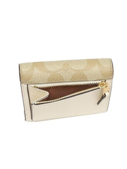 Coach F73378 Signature Floral App Small Wallet Light Khaki Multi