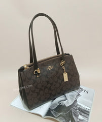 Coach F77881 Etta Signature Carryal Brown Black