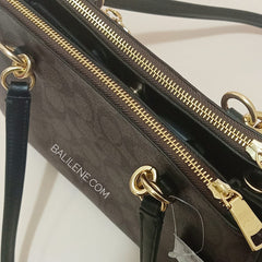 Coach F77881 Etta Signature Carryal Brown Black