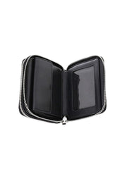 Coach F78144 Sig Double Zip Around Wallet Black Smoke