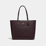 Coach F78283 Reversible City Tote Ribbon Bouqt Black Pink Multi Oxblood