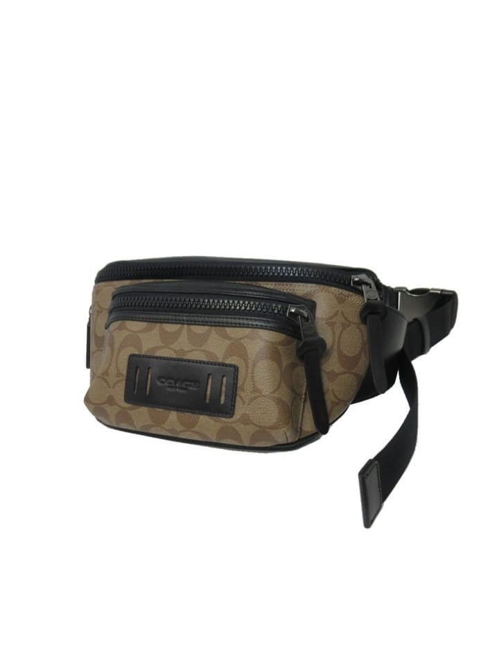 Coach F78727 Terrain Belt Bag In Signature Canvas Tan/Black