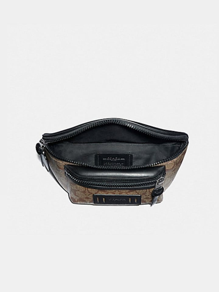 Coach F78727 Terrain Belt Bag In Signature Canvas Tan/Black