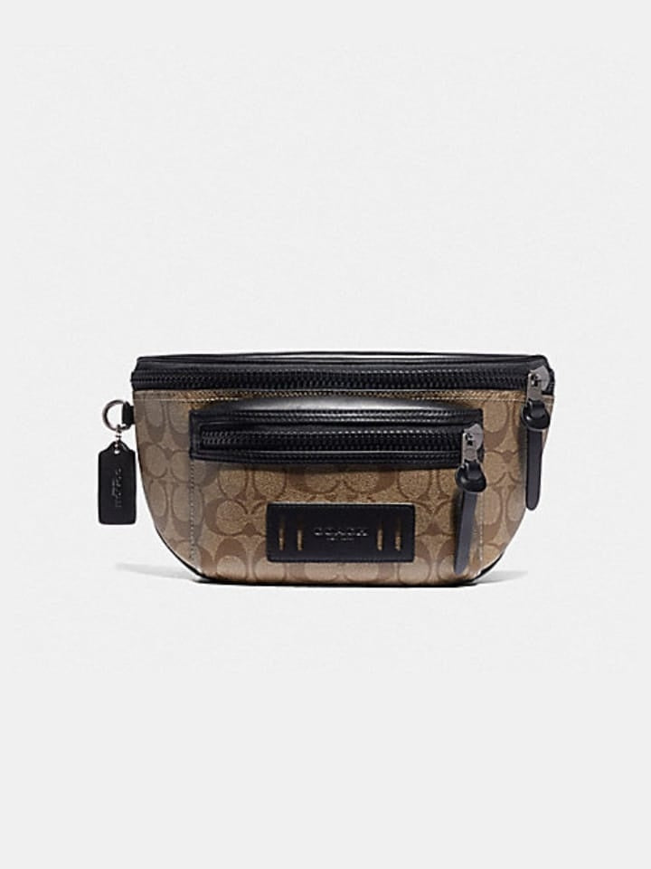 Coach F78727 Terrain Belt Bag In Signature Canvas Tan/Black