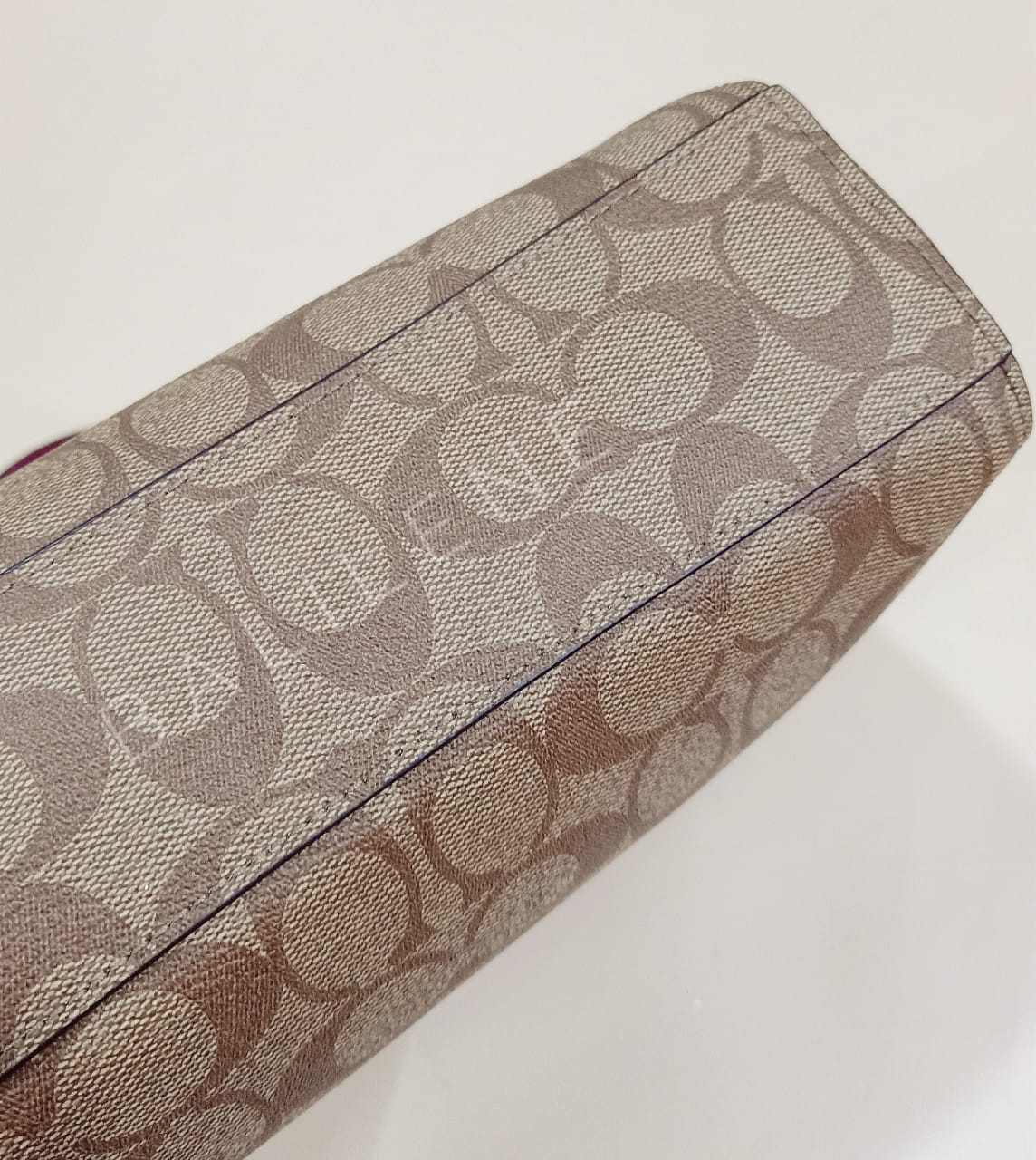 Coach F79998 Signature Prairie Khaki Dark Fuschia