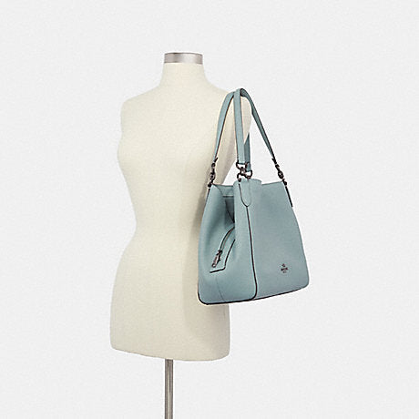 Coach F80268 Hallie Pabble Leather Blue