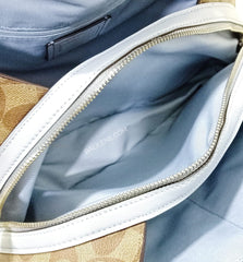 Coach F80298 Sig Haillie Signature  Khaki Pale Blue