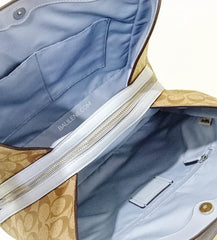 Coach F80298 Sig Haillie Signature  Khaki Pale Blue