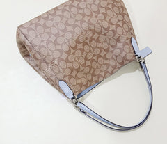 Coach F80298 Sig Haillie Signature  Khaki Pale Blue