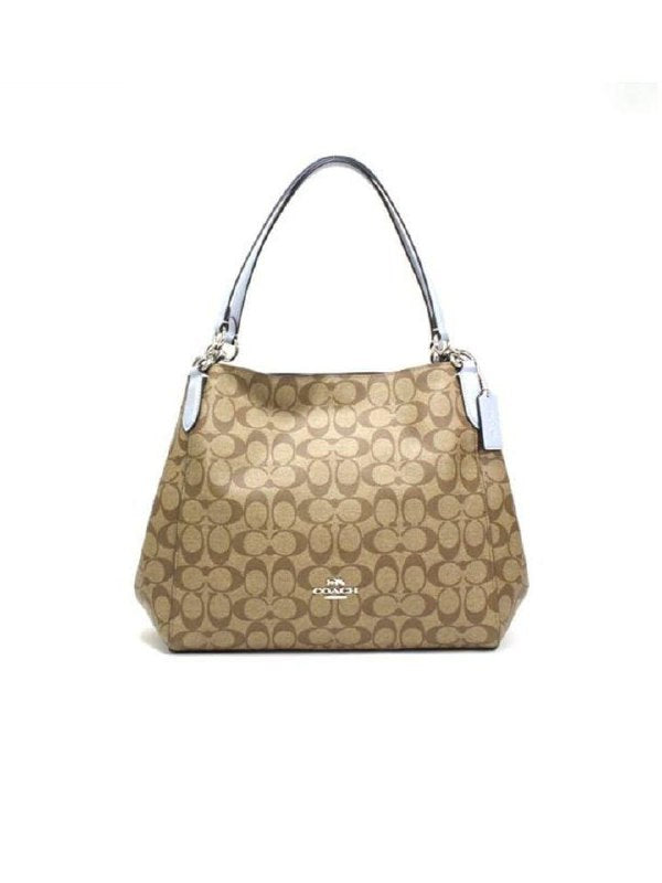 Coach F80298 Sig Haillie Signature Khaki Pale Blue