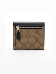 Coach F87588 Signature Small Wallet Khaki Black
