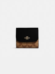 Coach F87588 Signature Small Wallet Khaki Black