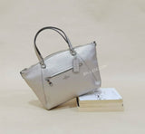 Coach F87686 Prairie Metallik Pabble Leather Platinum