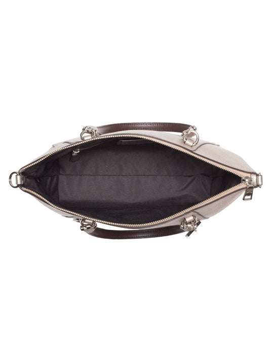 Coach F87686 Prairie Metallik Pabble Leather Platinum