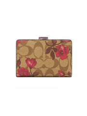 Coach F87751 Medium Corner Signature Victorian Floral Khaki Berry Multi