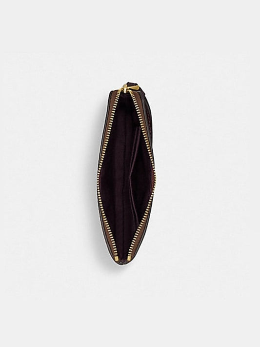 Coach F87780 Wristlet Corner Zip Victory Small Khaki Berry Multi