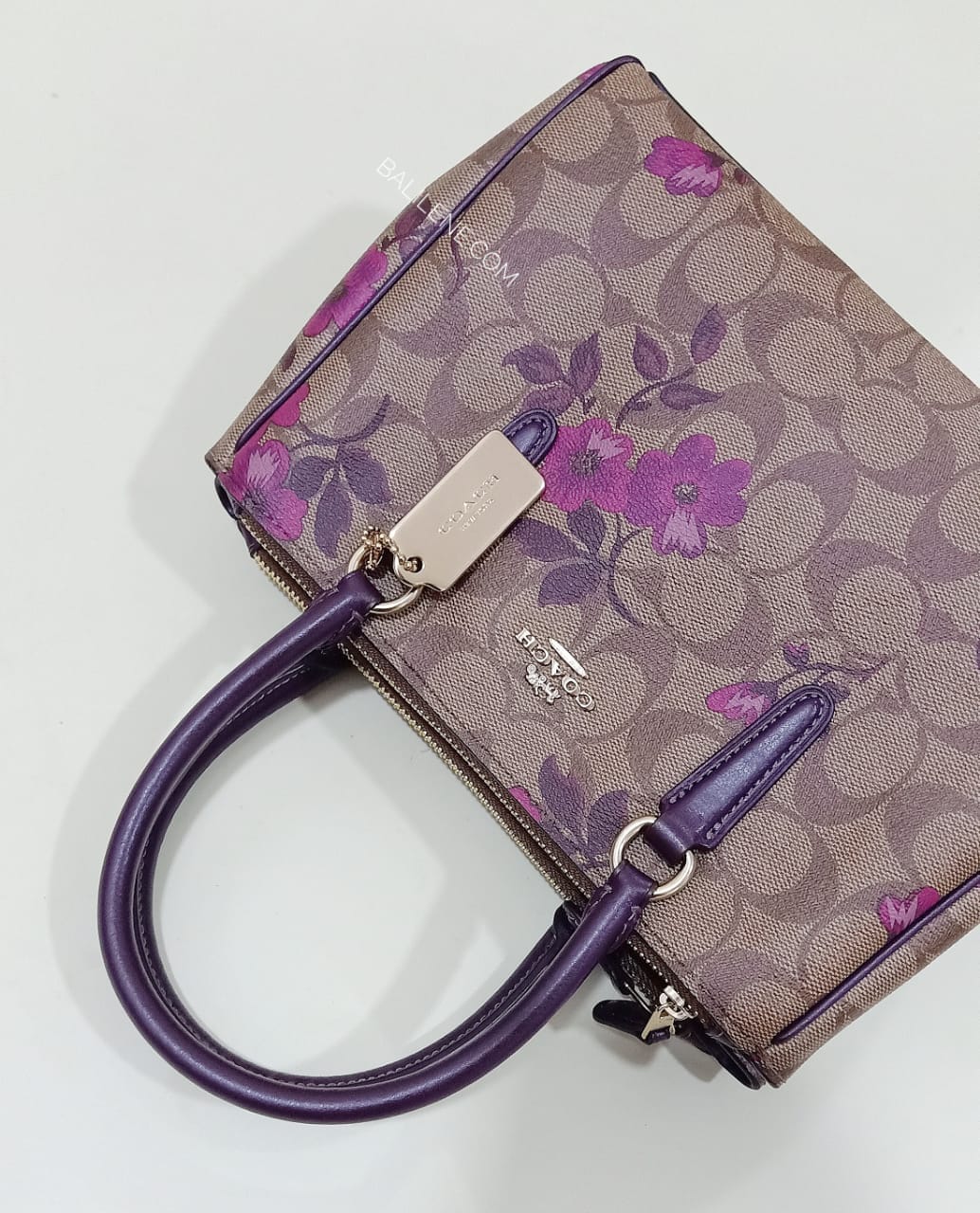 Coach F88563 Mini Surrey Signature Khaki Berry Multi