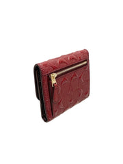 Coach F88907 Small Wallet Signature Debossed Cherry