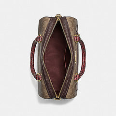 Coach F89005 Rowan Satchel Signature Khaki Multi