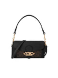 Coach F90782 Jade Shoulder Bag Pabbled Leather Brown Black