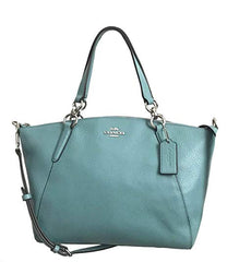 Coach 28993 Small Kelsey Pebble Leather Satchel Handbag Cloud Balilene
