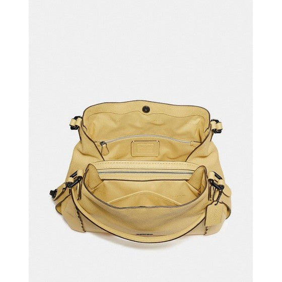 Coach 29800 Scalloped Edie 31 Shoulder Handbag Pebble Leather Sunflower