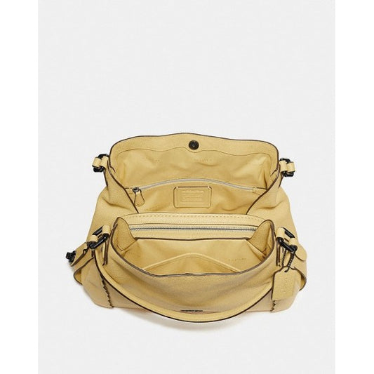 Coach 29800 Scalloped Edie 31 Shoulder Handbag Pebble Leather Sunflower