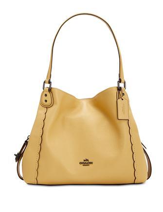 Coach 29800 Scalloped Edie 31 Shoulder Handbag Pebble Leather Sunflower