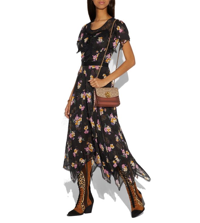 Coach F30592 Signature Parker Canvas Bag Rust Balilene