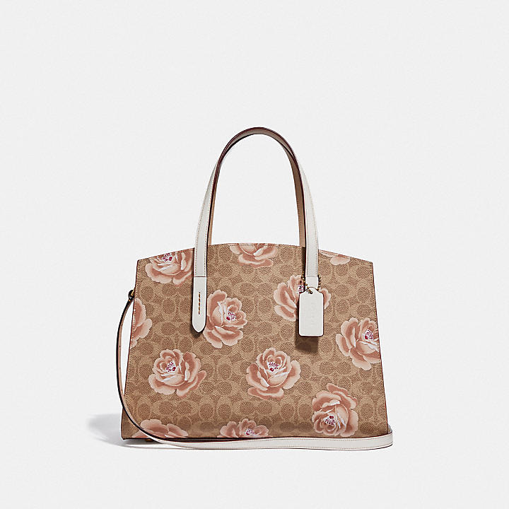 Coach charlie leather carryall tote bag shop