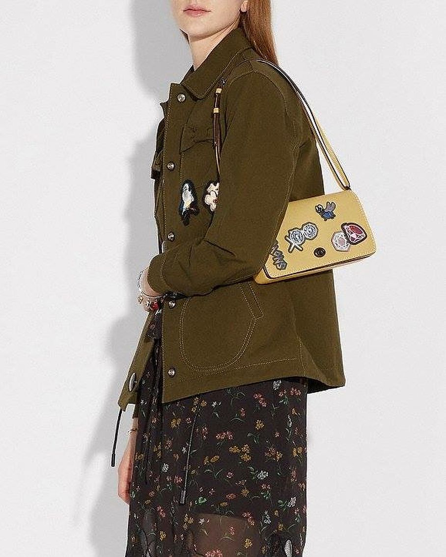 Coach F32757 Dinky With Patches Crossbody Sunflower