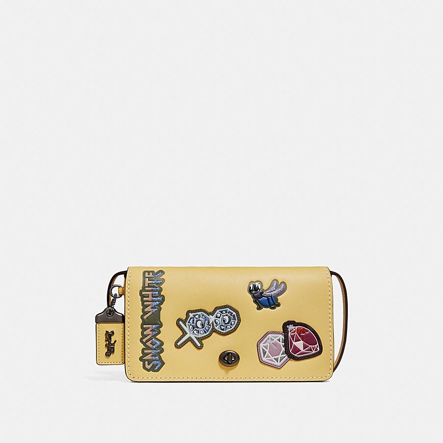 Coach F32757 Dinky With Patches Crossbody Sunflower
