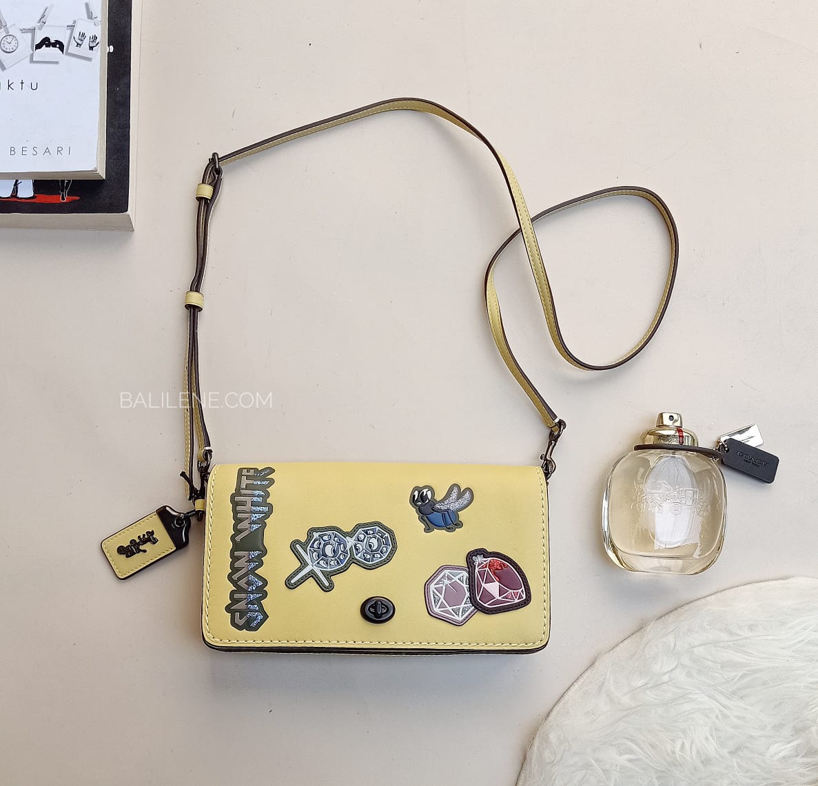 Coach F32757 Dinky With Patches Crossbody Sunflower
