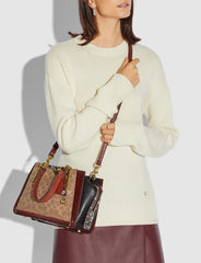 Coach 38846 Dreamer 27 Signature Tan Black Multi