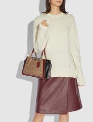 Coach 38846 Dreamer 27 Signature Tan Black Multi
