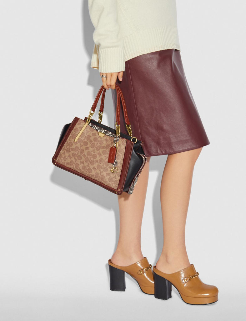 Coach 38846 Dreamer 27 Signature Tan Black Multi Balilene