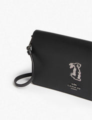 Coach 39314  X Selena Foldover Cross-body Clutch With Bunny Black