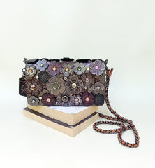 Coach 43016 Dinky Crystal Tearose Metalic Graphite