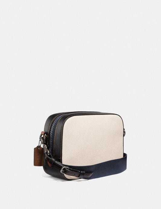 Coach 69521 Signature Patch Camera Bag Tan Chalk Multi