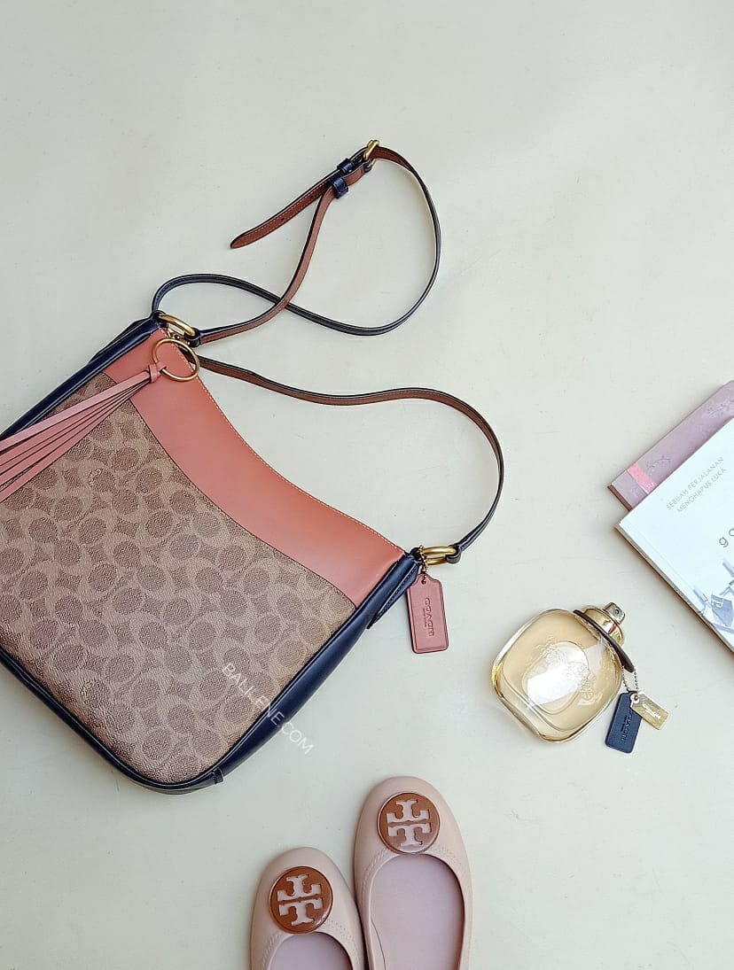Coach 69594 Chaise Crossbody Signature Canvas Tan Light Peach